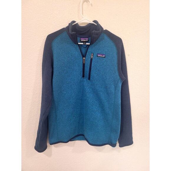 Patagonia Men's Better Sweater 1/4 Zip Fleece Size Small Blue #12‎ - Picture 1 of 4